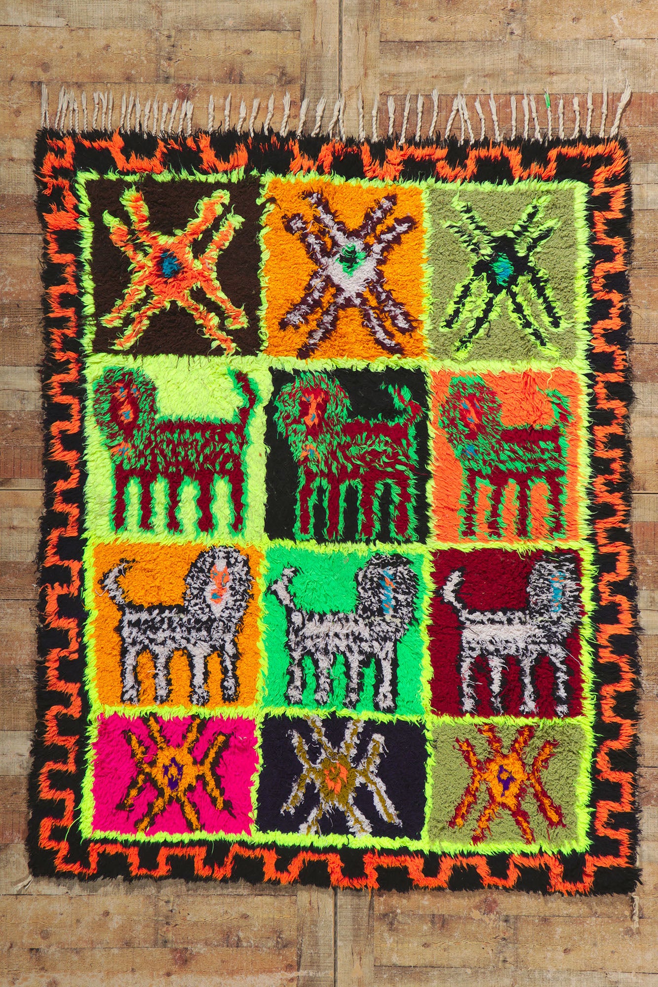 5 x 6 Vintage Moroccan Azilal Rug 21614