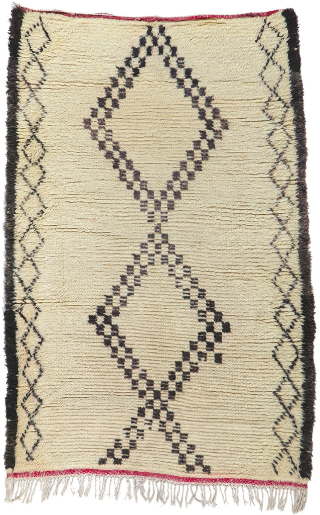 4 x 6 Vintage Moroccan Beni Ourain Rug 21615