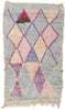 3 x 5 Vintage Moroccan Boucherouite Rag Rug 21620