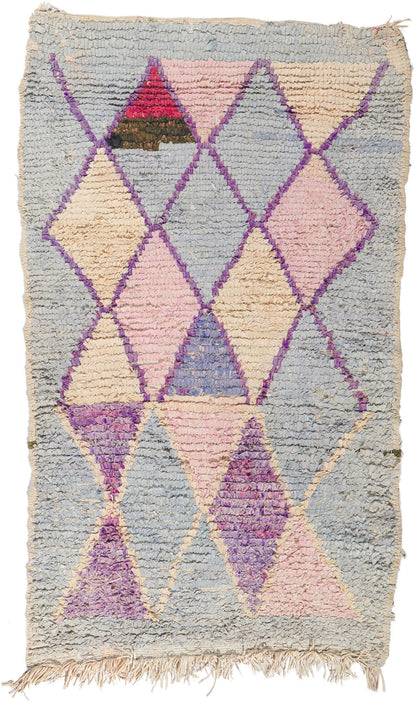 3 x 5 Vintage Moroccan Boucherouite Rag Rug 21620