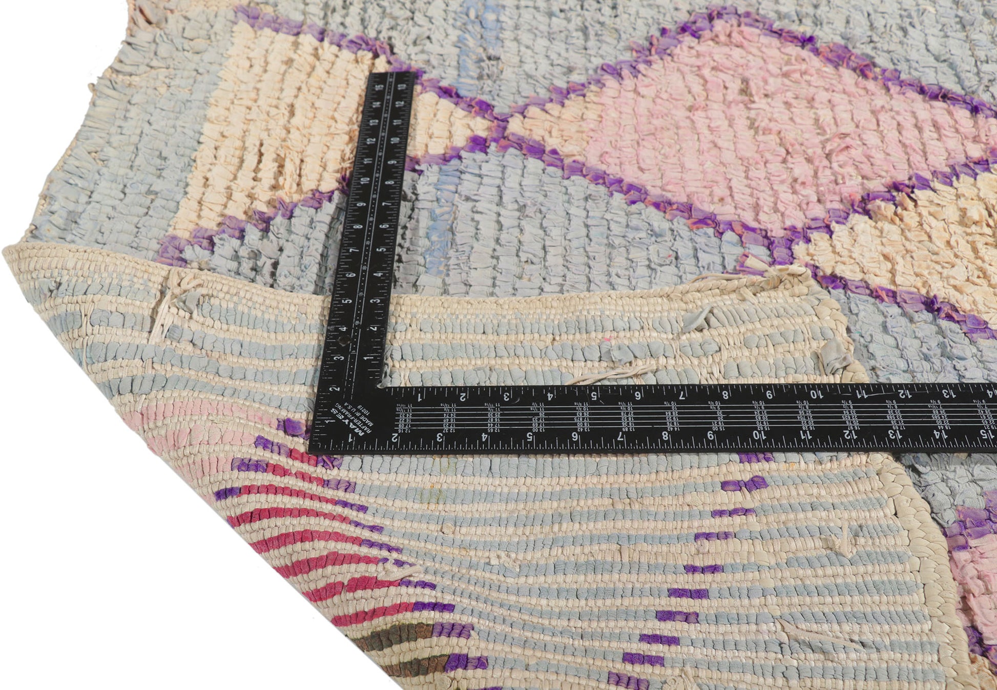 3 x 5 Vintage Moroccan Boucherouite Rag Rug 21620