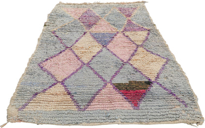3 x 5 Vintage Moroccan Boucherouite Rag Rug 21620