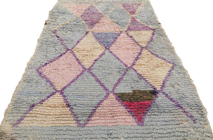 3 x 5 Vintage Moroccan Boucherouite Rag Rug 21620