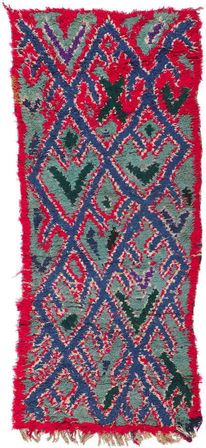 2 x 6 Vintage Moroccan Boucherouite Rug 21621