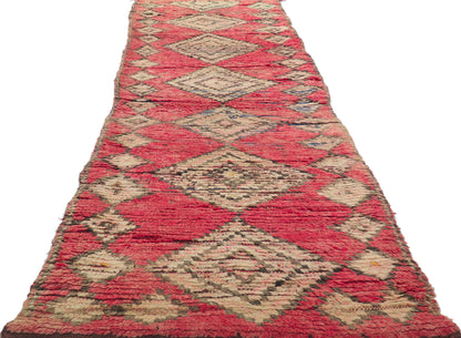 3 x 10 Vintage Red Moroccan Hallway Runner 21624