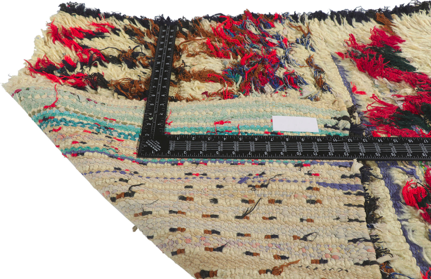 3 x 6 Vintage Moroccan Boucherouite Rug 21626