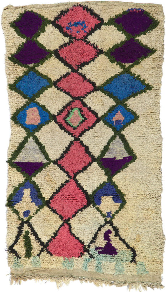 4 x 4 Vintage Moroccan Azilal Rug 21629