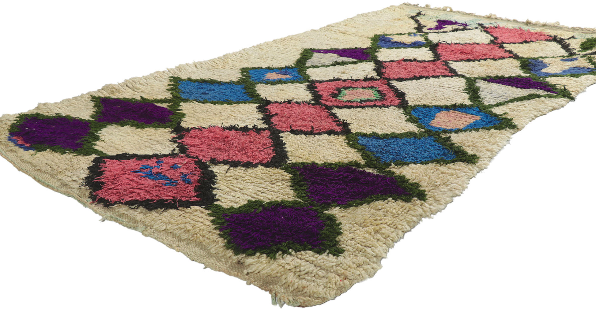 4 x 4 Vintage Moroccan Azilal Rug 21629