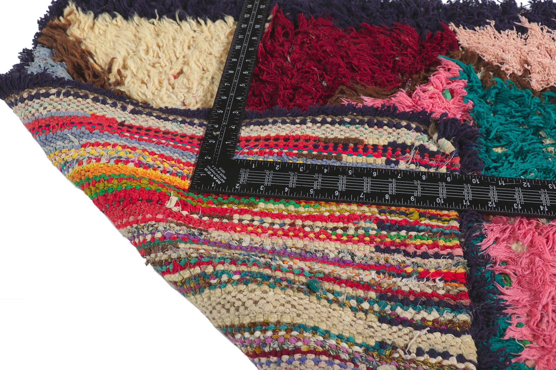 2 x 6 Vintage Moroccan Boucherouite Rag Rug 21630
