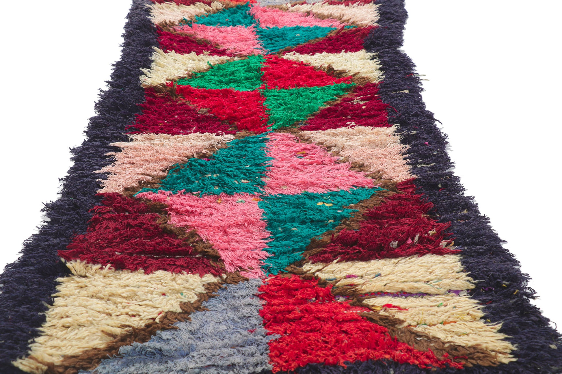 2 x 6 Vintage Moroccan Boucherouite Rag Rug 21630