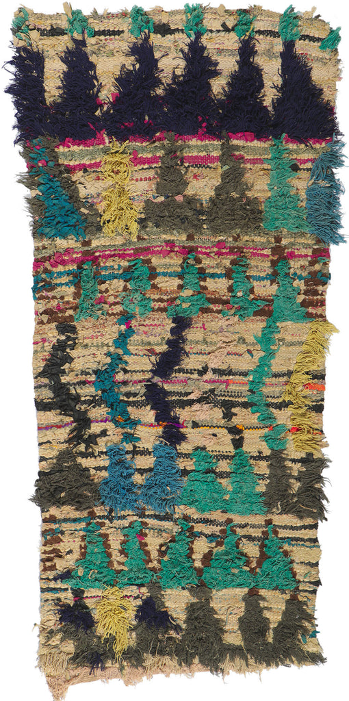 3 x 6 Vintage Moroccan Boucherouite Rag Rug 21632