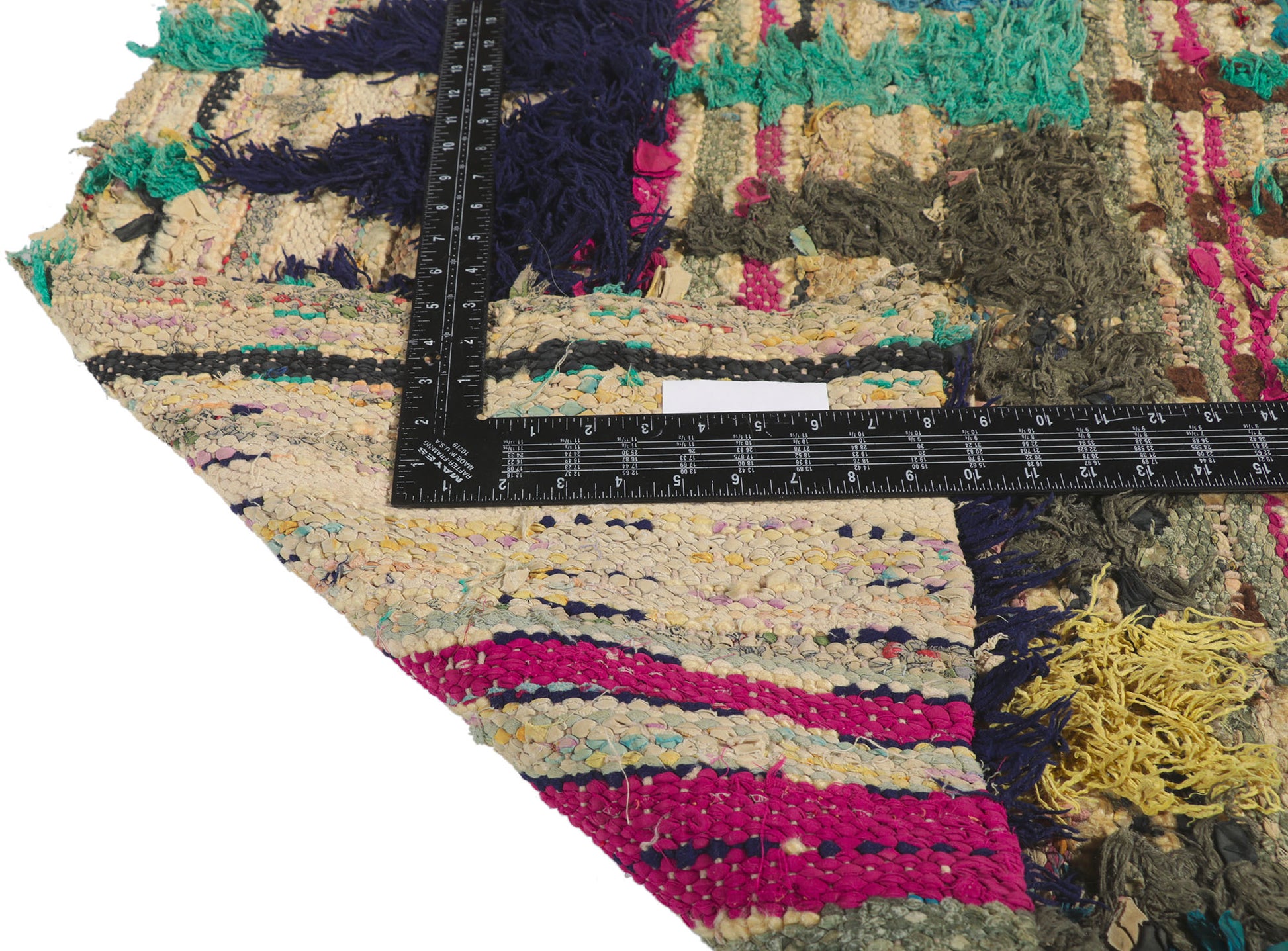 3 x 6 Vintage Moroccan Boucherouite Rag Rug 21632