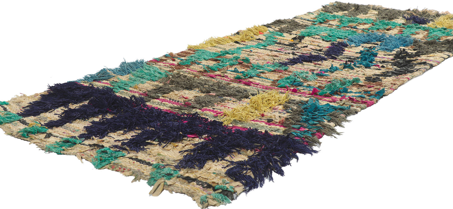 3 x 6 Vintage Moroccan Boucherouite Rag Rug 21632