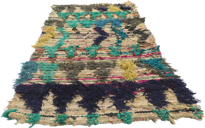 3 x 6 Vintage Moroccan Boucherouite Rag Rug 21632