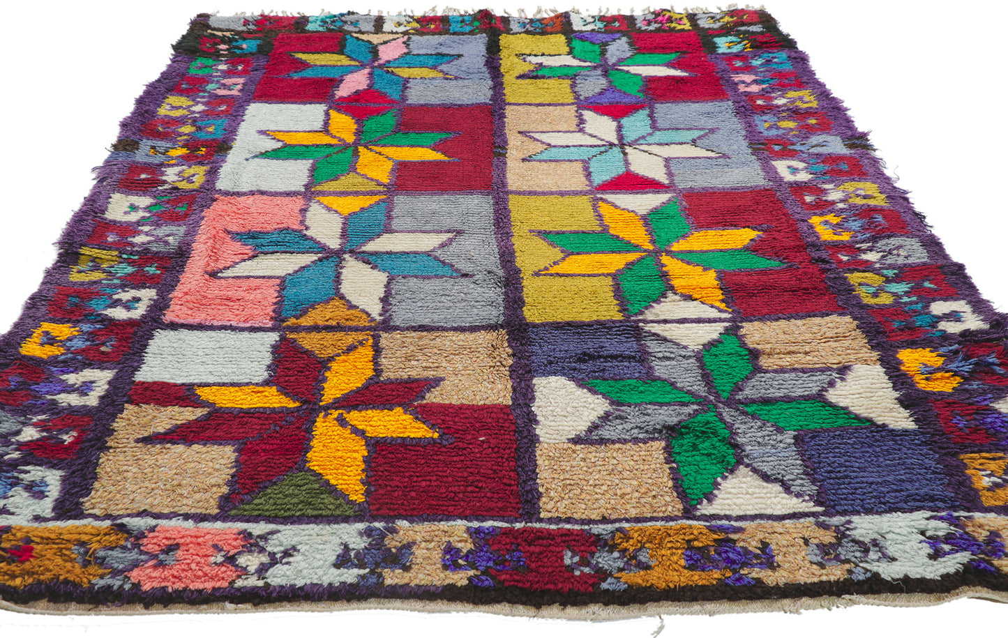 4 x 6 Vintage Berber Moroccan Azilal Rug 21640