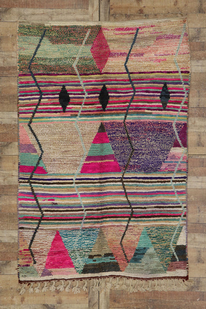 5 x 8 Vintage Boujad Moroccan Rug 21652