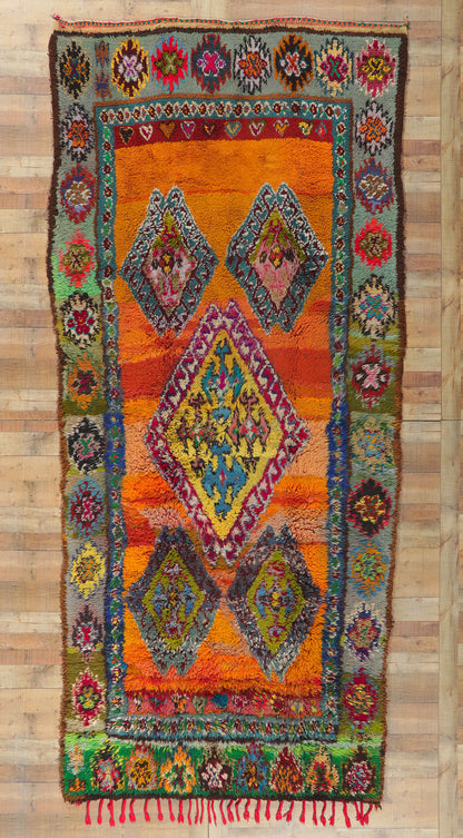 6 x 13 Vintage Berber Moroccan Boujad Rug 21672