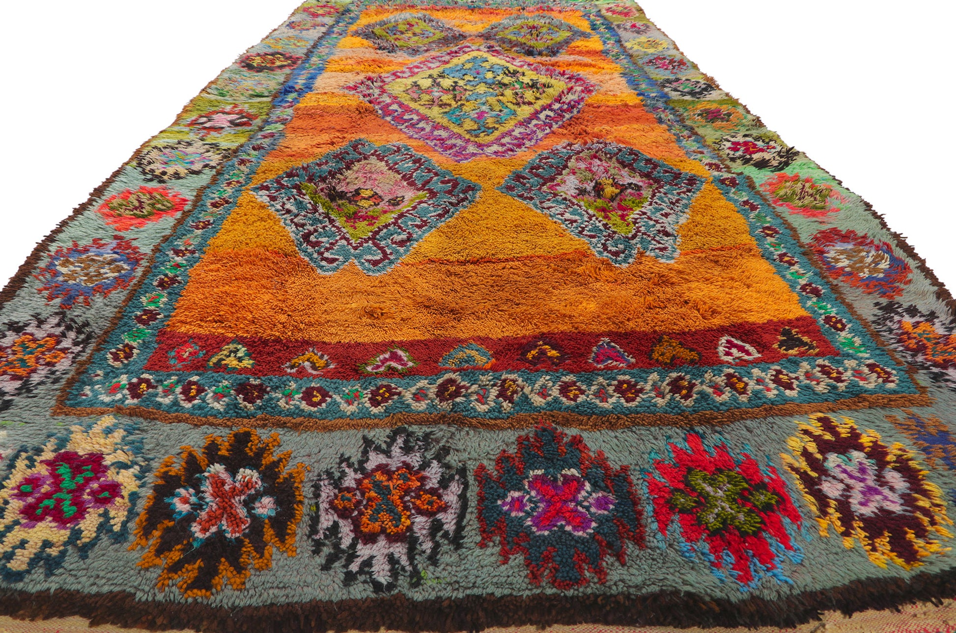 6 x 13 Vintage Berber Moroccan Boujad Rug 21672