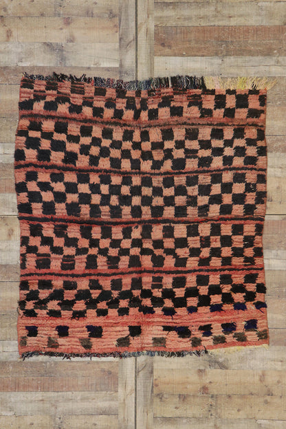 5 x 5 Vintage Boujad Moroccan Rug 21673