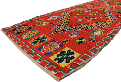4 x 11 Vintage Moroccan Boucherouite Rug 21674