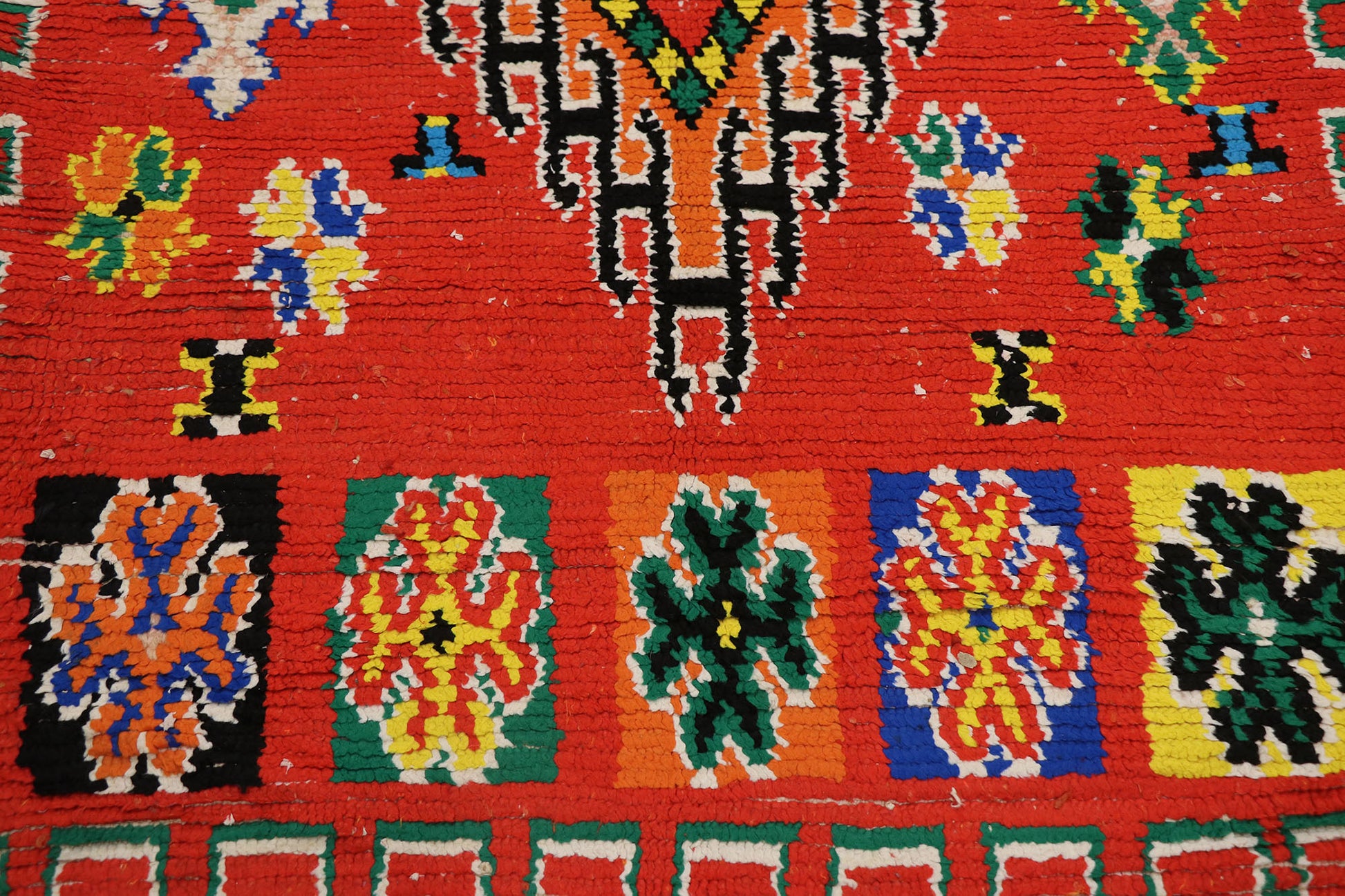 4 x 11 Vintage Moroccan Boucherouite Rug 21674