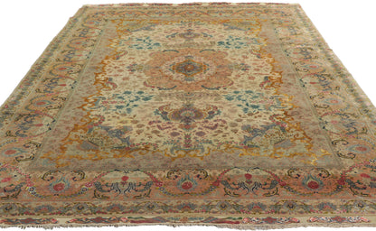 6 x 10 Vintage Persian Shirfar Tabriz Rug 21676