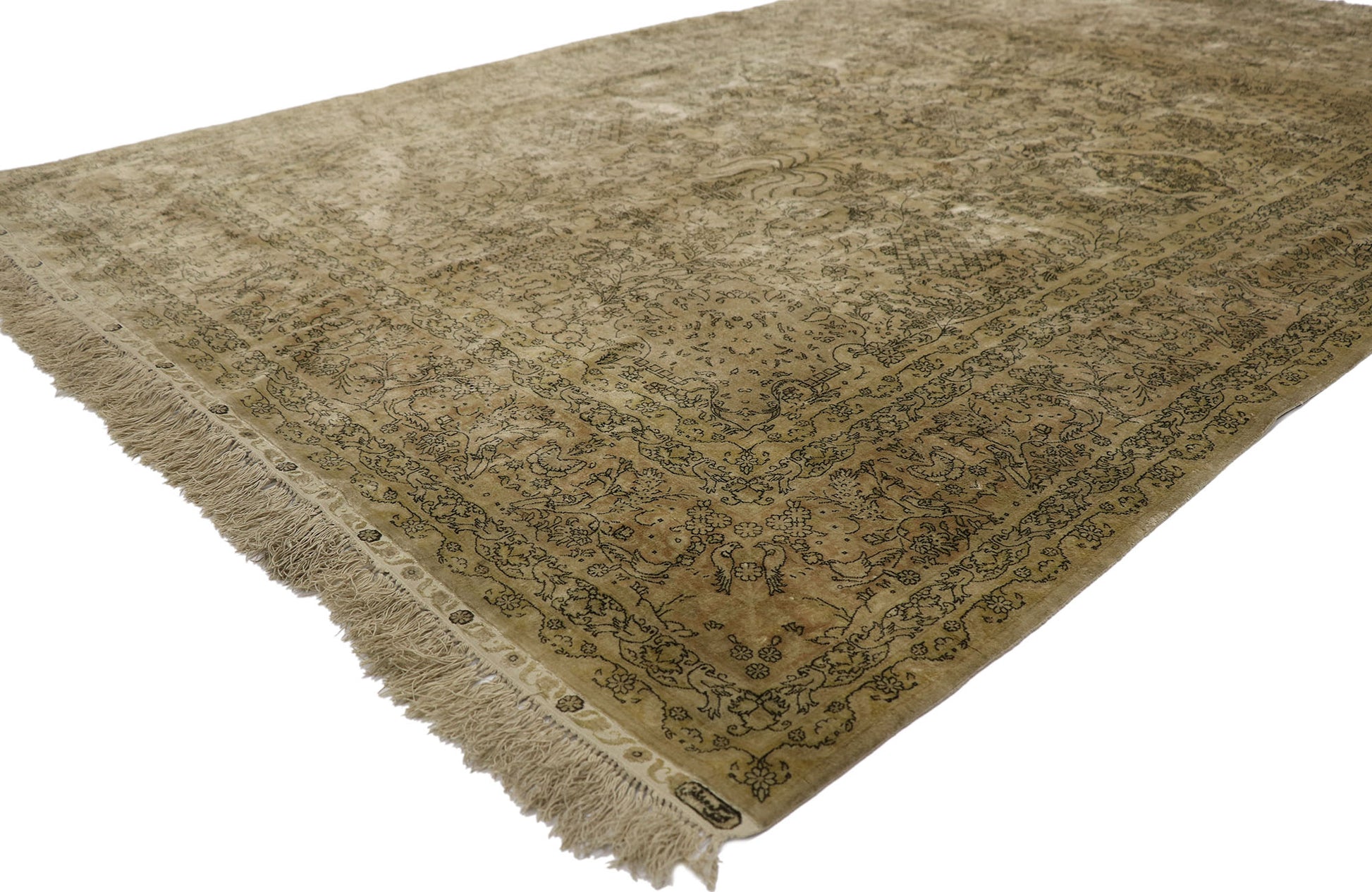 5 x 8 Vintage Turkish Silk Hereke Rug Rug 21685
