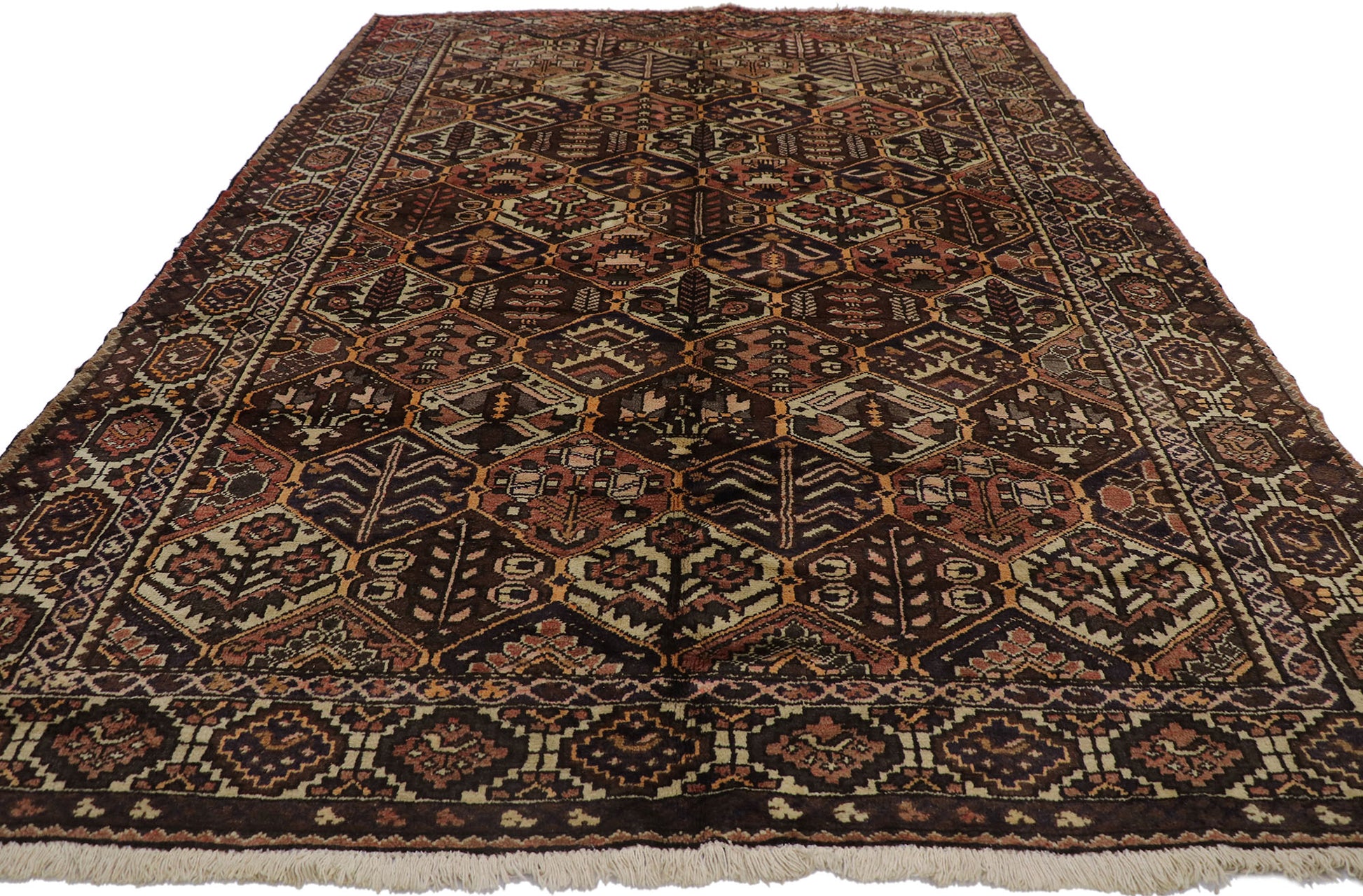 6 x 10 Antique Persian Bakhtiari Rug 21689