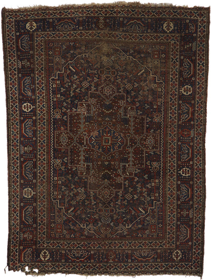 7 x 9 Antique Persian Shiraz Rug 21690