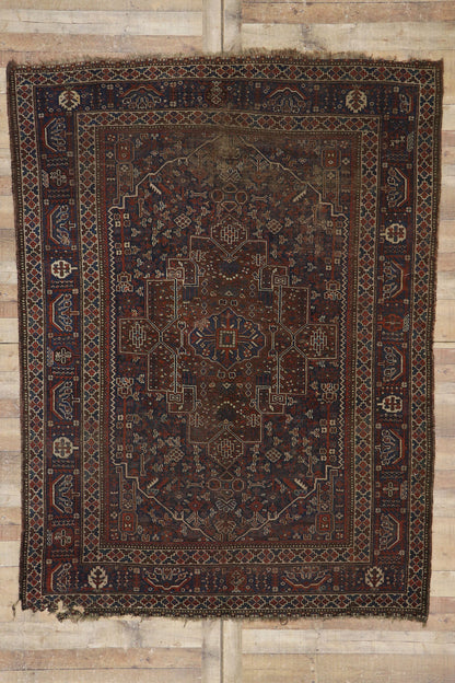 7 x 9 Antique Persian Shiraz Rug 21690