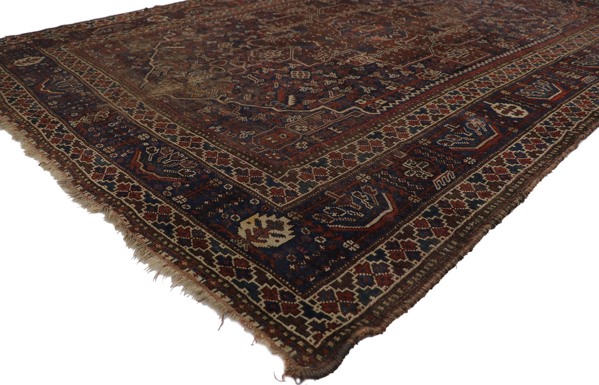 7 x 9 Antique Persian Shiraz Rug 21690