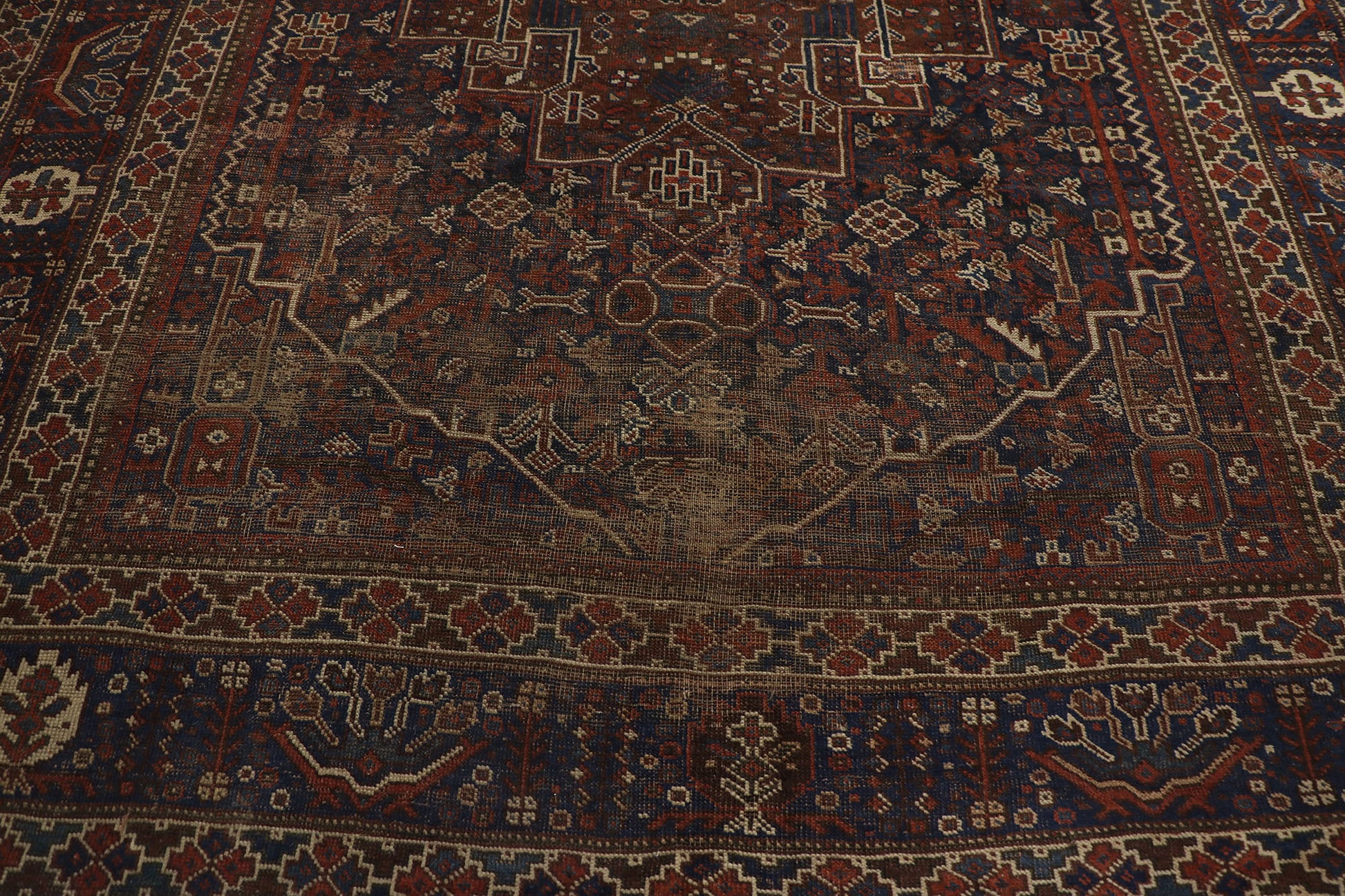 7 x 9 Antique Persian Shiraz Rug 21690