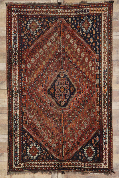 5 x 8 Antique Persian Shiraz Rug 21698