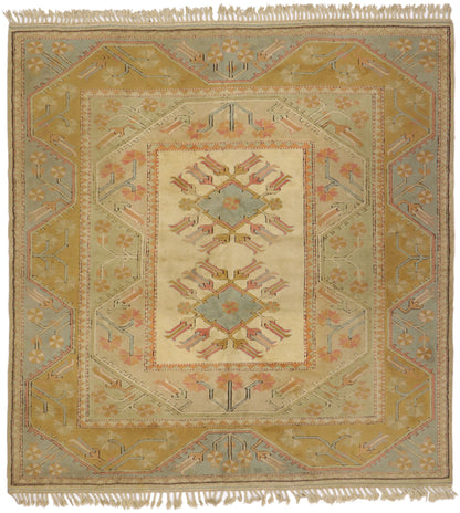 8 x 9 Vintage Turkish Oushak Rug 21700