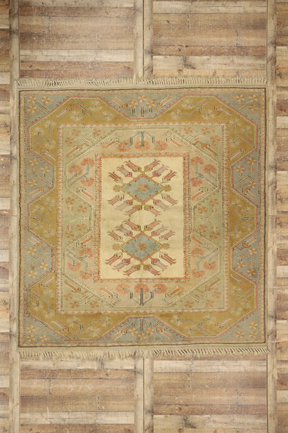 8 x 9 Vintage Turkish Oushak Rug 21700