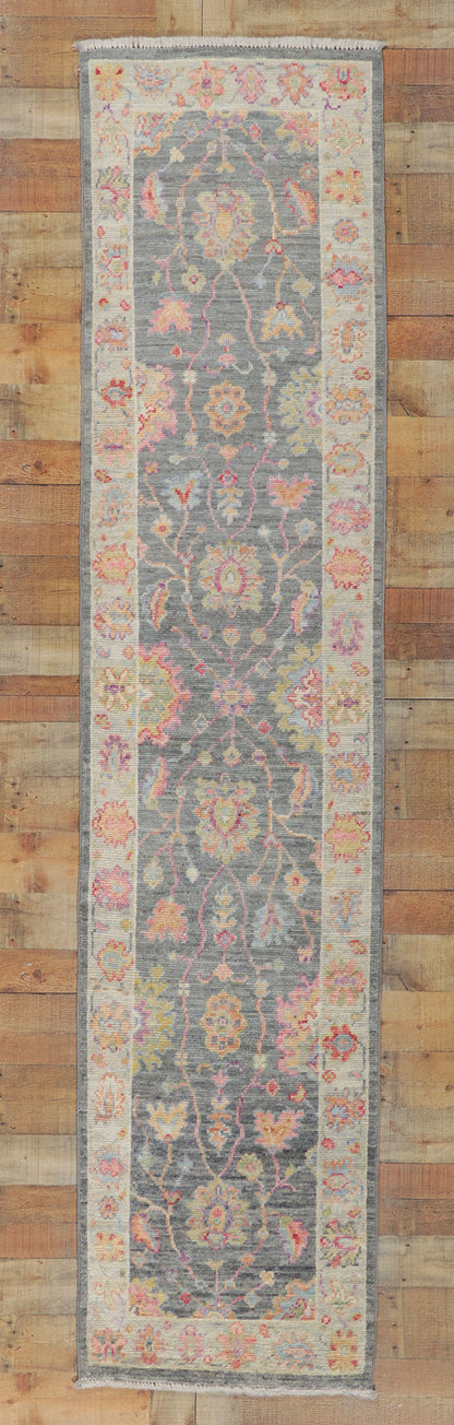 2 x 10 Colorful Oushak Runner 80962
