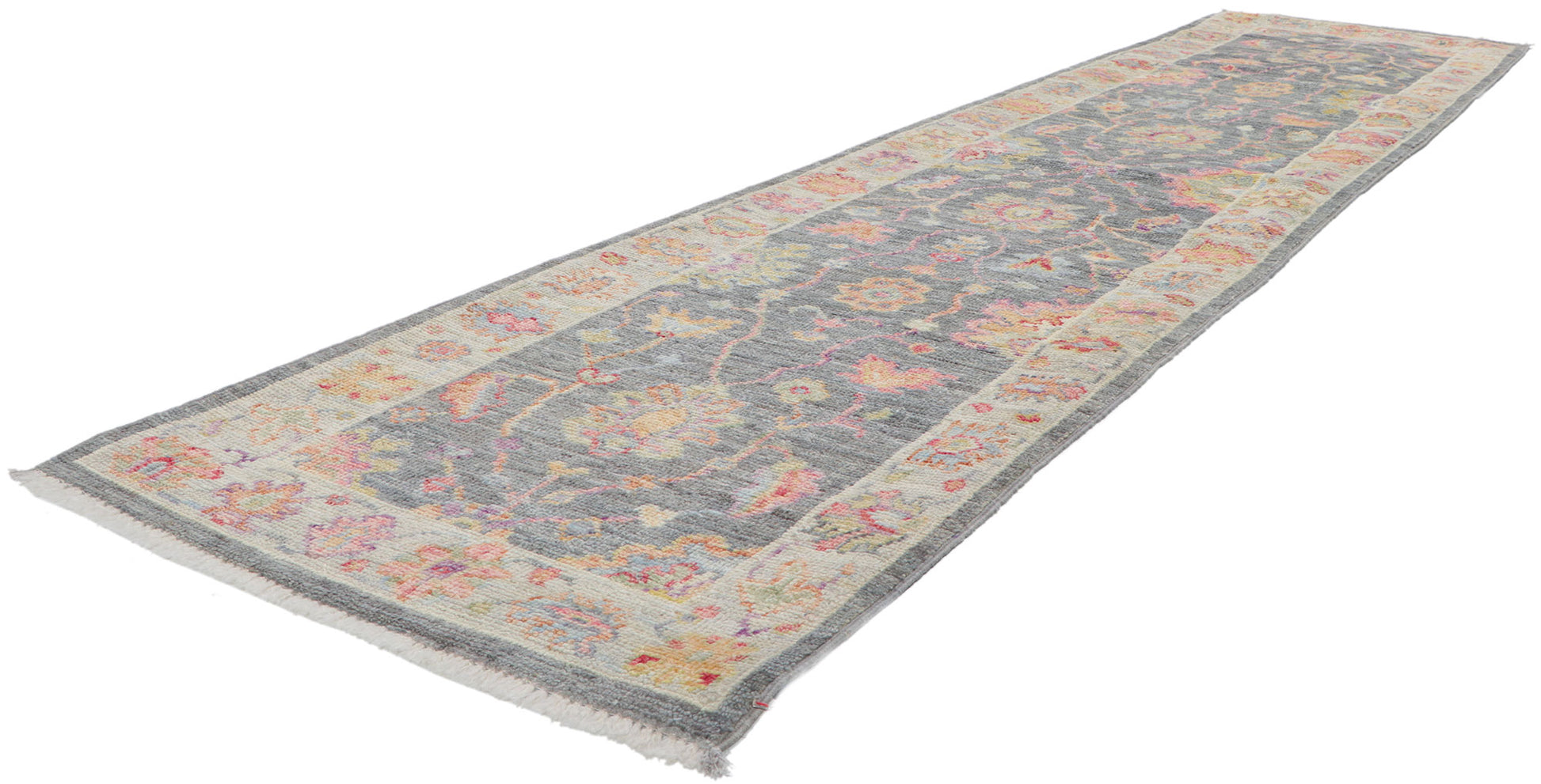 2 x 10 Colorful Oushak Runner 80962