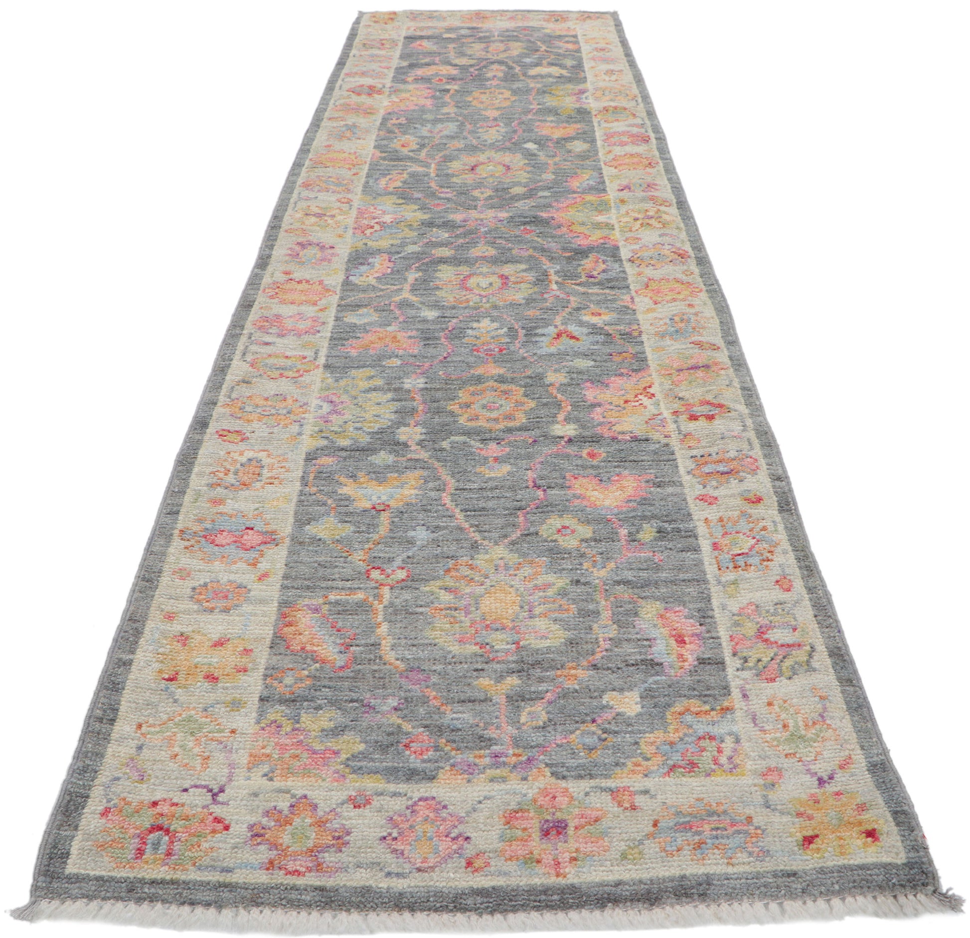 2 x 10 Colorful Oushak Runner 80962