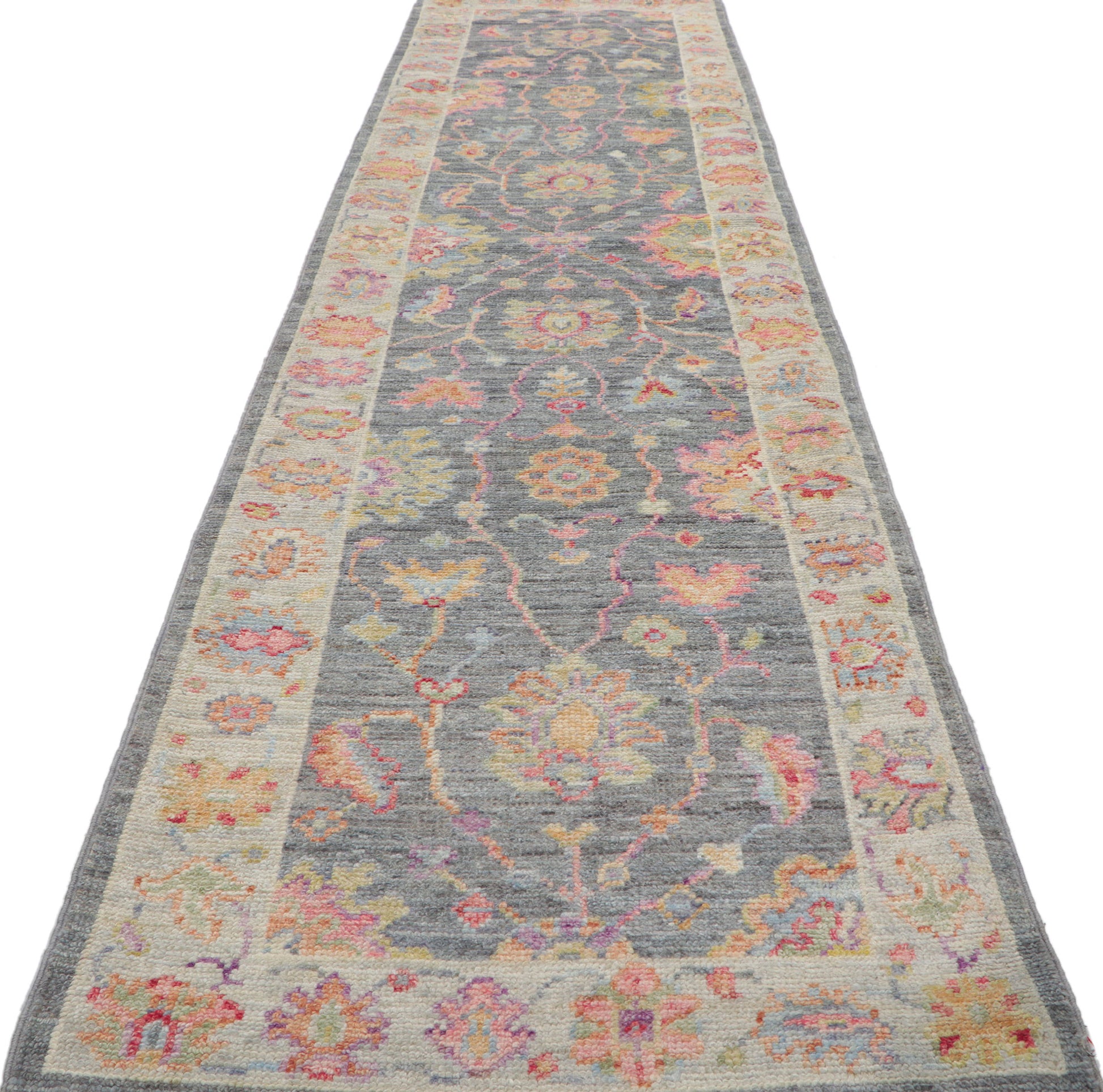 2 x 10 Colorful Oushak Runner 80962