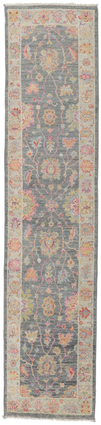 2 x 10 Colorful Oushak Runner 80962
