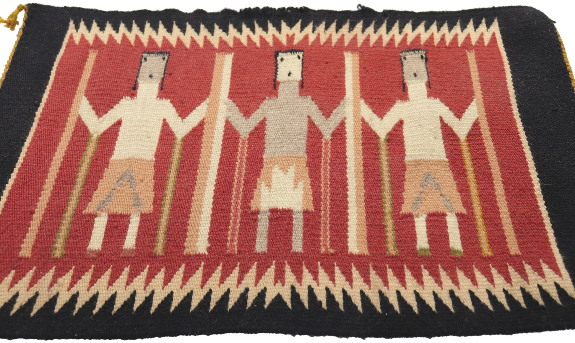 2 x 2 Vintage Yeibichai Navajo Rug 78426
