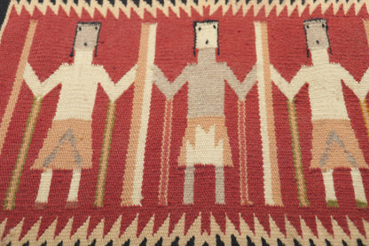 2 x 2 Vintage Yeibichai Navajo Rug 78426