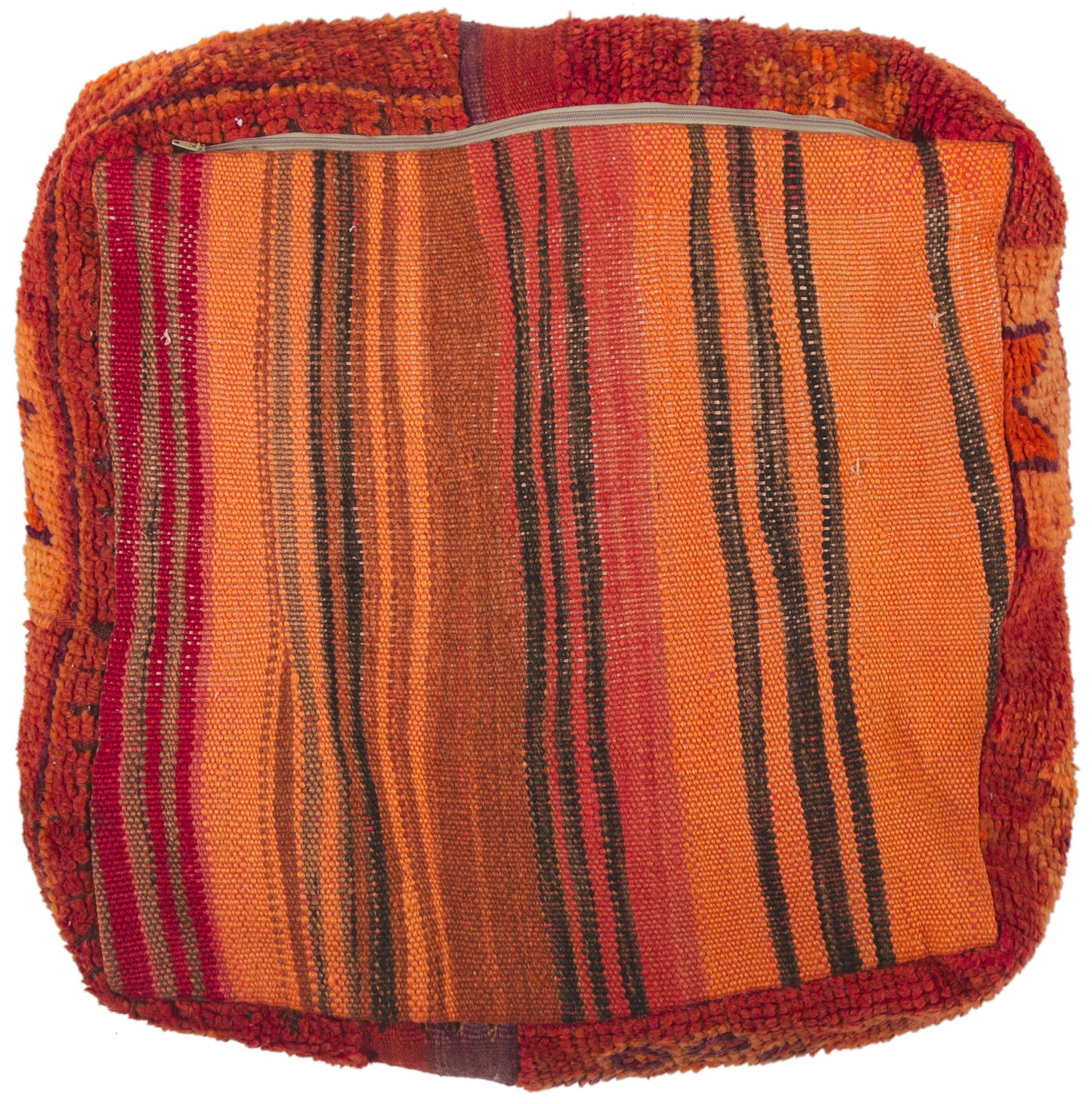 2 x 2 x 1 Vintage Moroccan Rug Pouf 78412