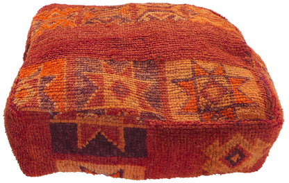 2 x 2 x 1 Vintage Moroccan Rug Pouf 78412