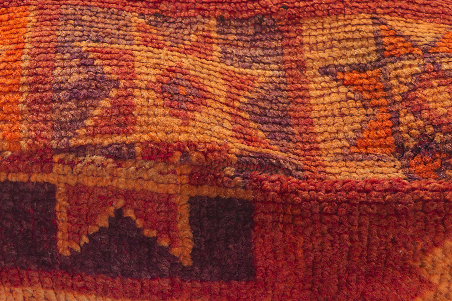 2 x 2 x 1 Vintage Moroccan Rug Pouf 78412