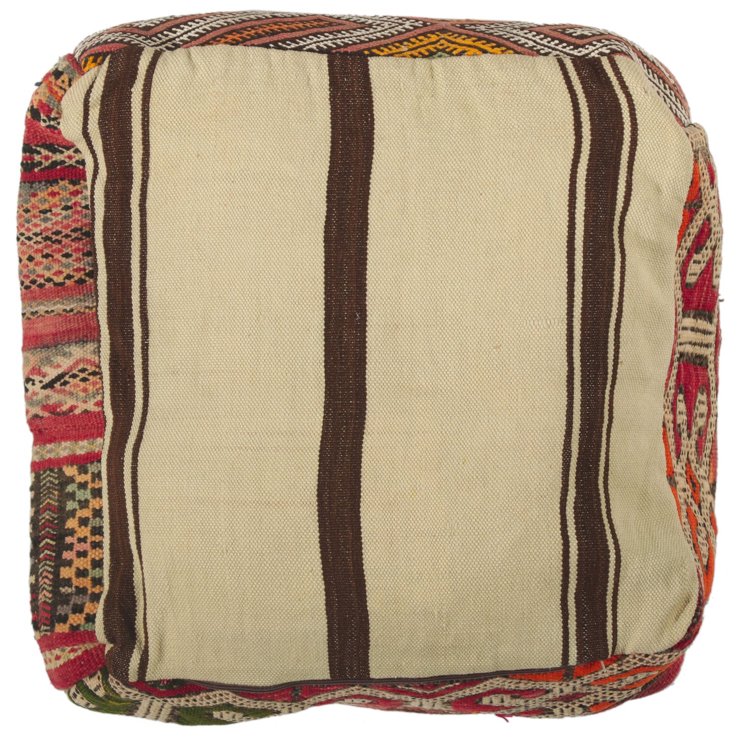2 x 2 x 1 Vintage Moroccan Kilim Pouf 78438