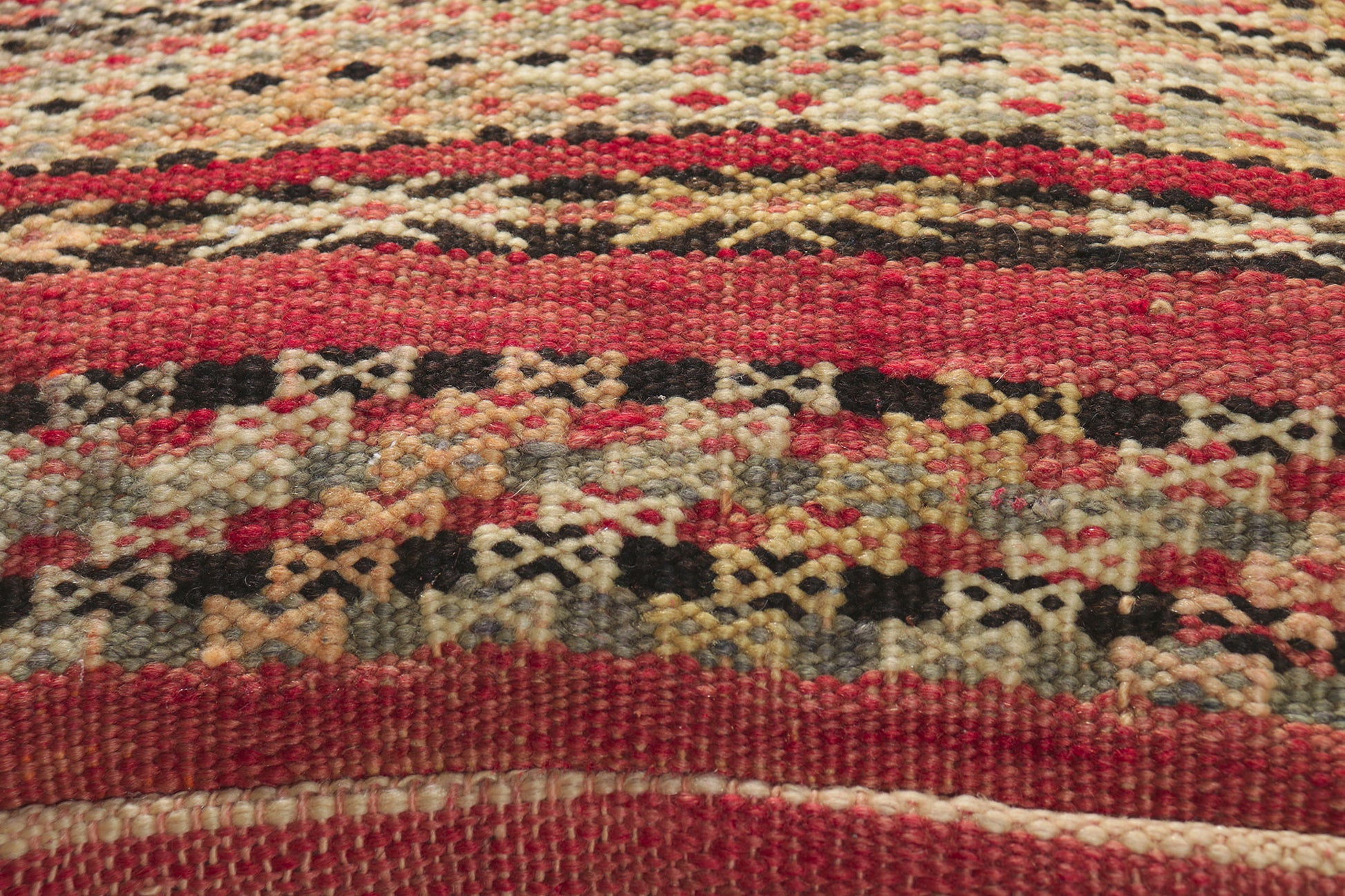 2 x 2 x 1 Vintage Moroccan Kilim Pouf 78438