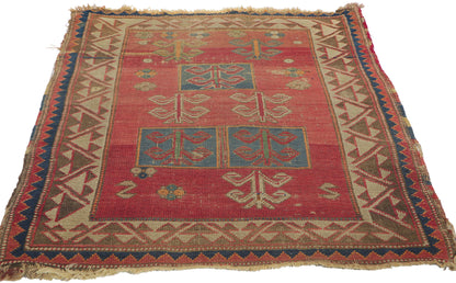 2 x 3 Antique Caucasian Bordjalou Kazak Rug 74498
