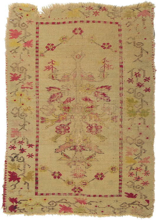 2 x 3 Antique Turkish Oushak Rug 71041