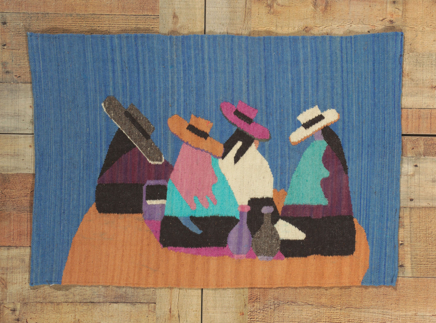 2 x 3 Vintage Ecuadorian Tapestry 78310